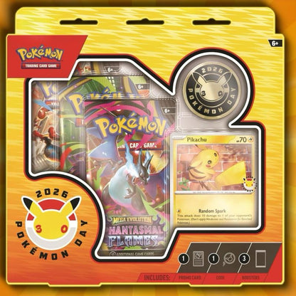 Pokémon Day 2026 Collection 30th Anniversary Edition with Pikachu Foil Promo Card & Metallic Coin